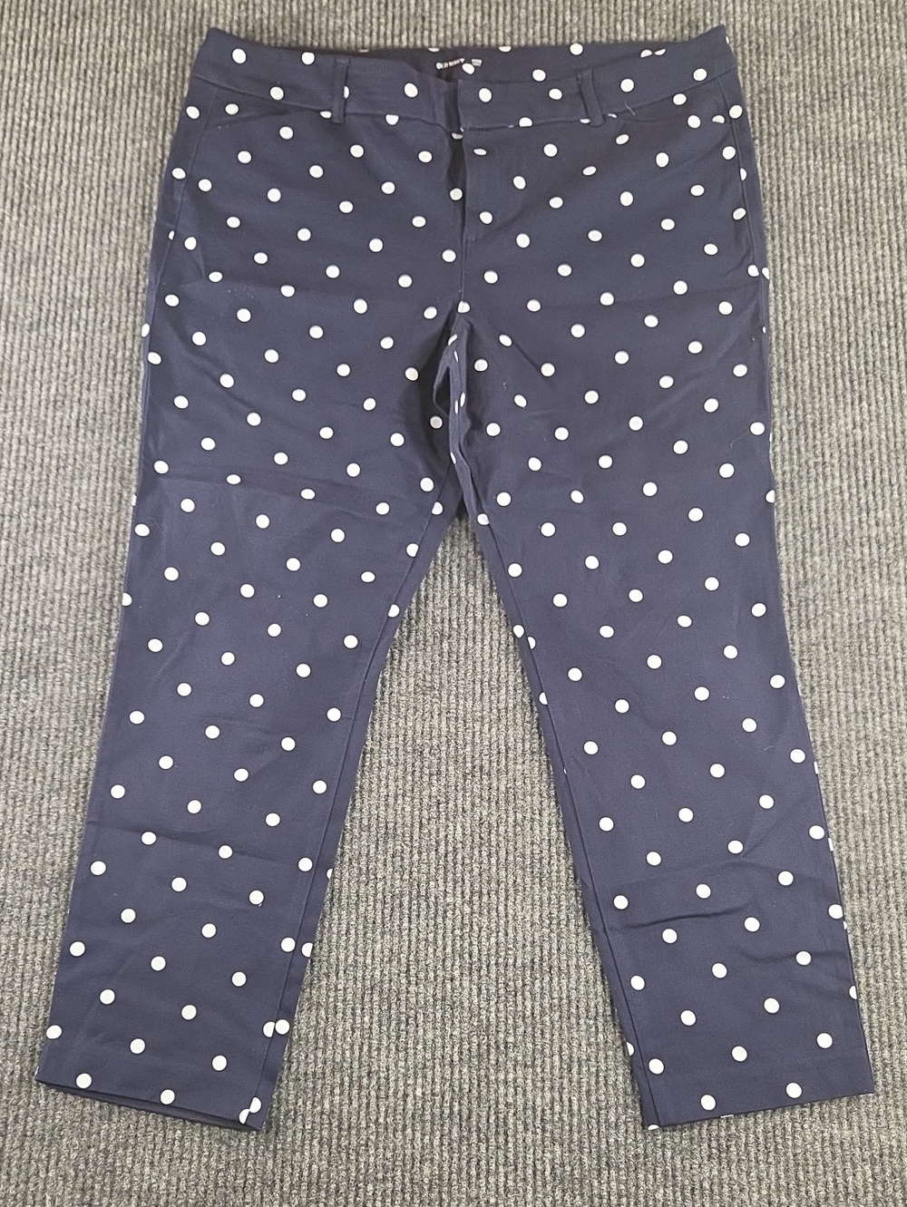 Old Navy Navy Blue Polka Dot Stretch Pants